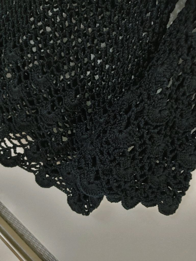 핸드메이드 블랙 손뜨게 니트 이미지