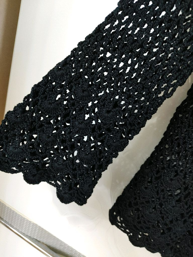핸드메이드 블랙 손뜨게 니트 이미지