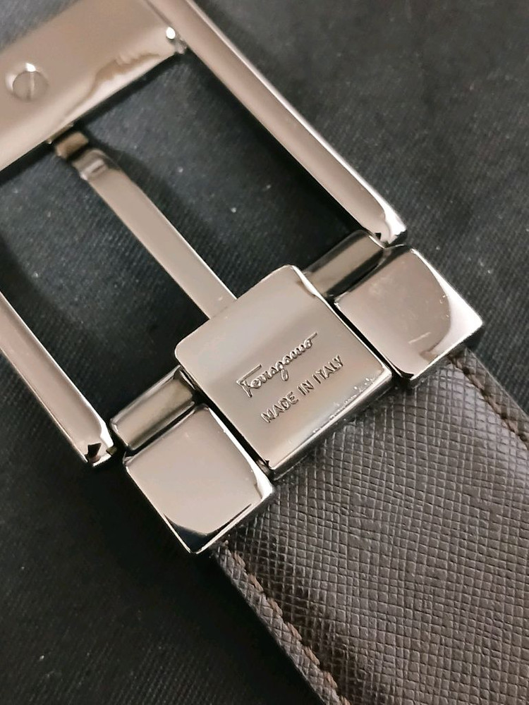 페라가모 은장 양면 가죽벨트 정품--3