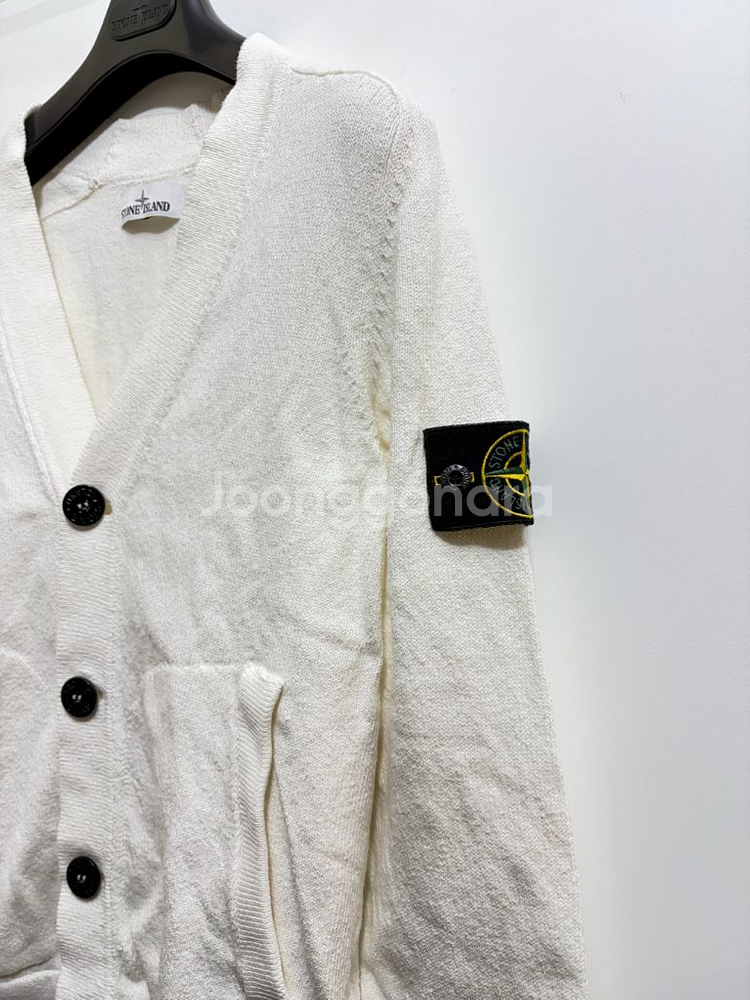 스톤아일랜드 정품 아이보리 가디건 100--1
