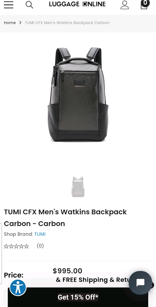 투미(TUMI) CFX 왓킨스 카본 탄소섬유 백팩 이미지