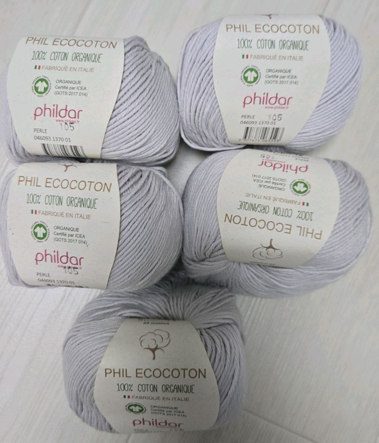 에코코튼 필다르 오가닉 면사 5타래 뜨개실--0