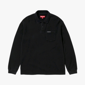 슈프림 써멀 롱슬리브 폴로 블랙 - 23FW