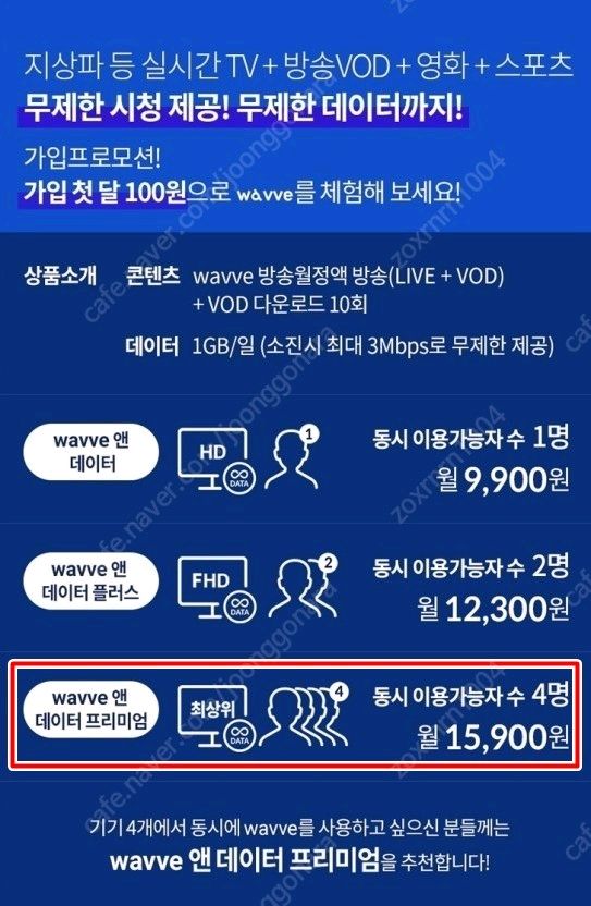 웨이브 프리미엄 파티원(PC앞 대기중) 이미지