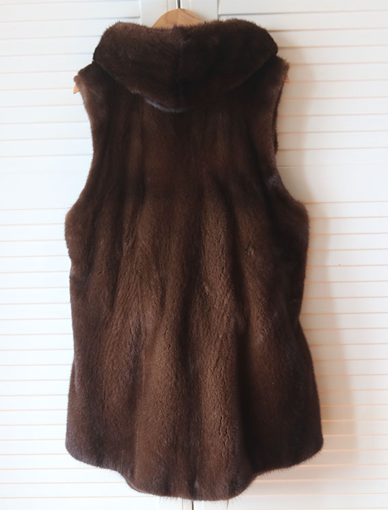 동우모피 반후드 밍크베스트 밍크코트--1