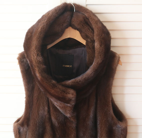 동우모피 반후드 밍크베스트 밍크코트--2