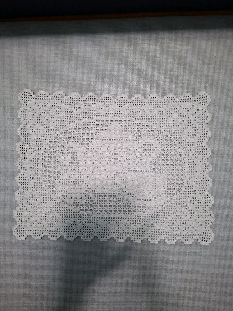 레이스 도트 식탁매트--1