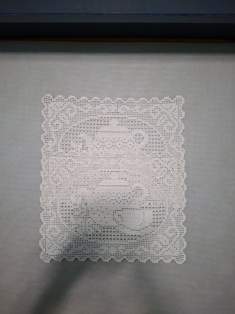 레이스 도트 식탁매트--2