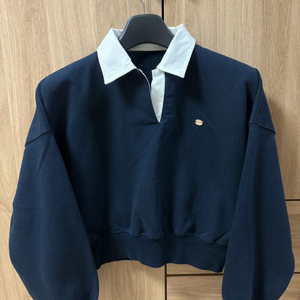 oro 워싱 코튼 와이드 럭비 맨투맨 미드나잇 블루 s사이즈