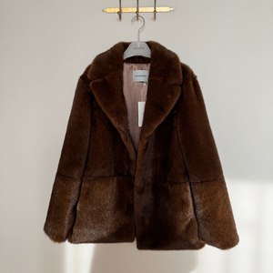 라밤바룸 밍크 하프 코트 브라운 1사이즈 새상품