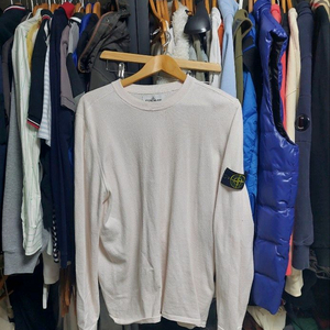 스톤아일랜드 크루넥 니트 아이보리 XL 백화점판