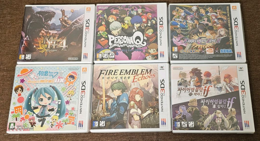 뉴 닌텐도 3DS XL 블루 + 타이틀 일괄 이미지