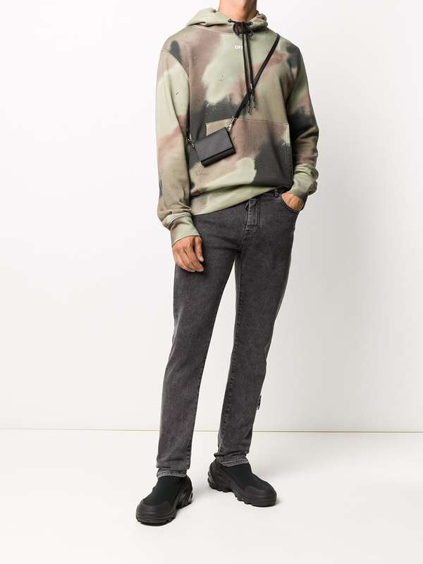 오프화이트 카무플라주 스텐실 후드 티셔츠 offwhit 이미지