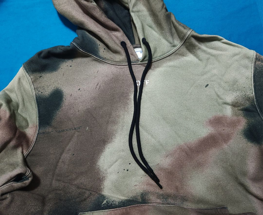 오프화이트 카무플라주 스텐실 후드 티셔츠 offwhit 이미지