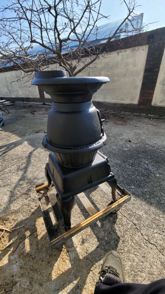 미국 Sheffield ALA 빈티지 주물난로 판매 이미지