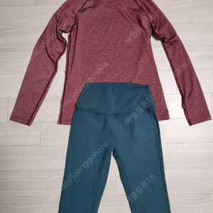 여성 요가복세트 상의L, 하의 M사이즈 (택포)