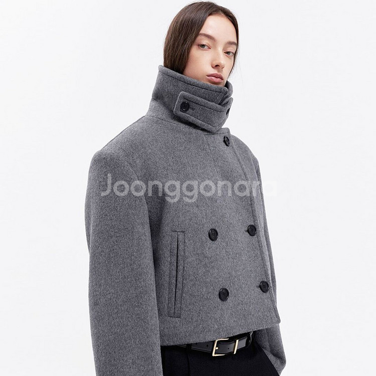 블러썸에이치컴퍼니(BLOSSOM) LU 캐시울 피코트 프리사이즈 새상품--1