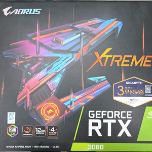 GIGABYTE RTX 3080 AORUS XTREME 12G 수냉