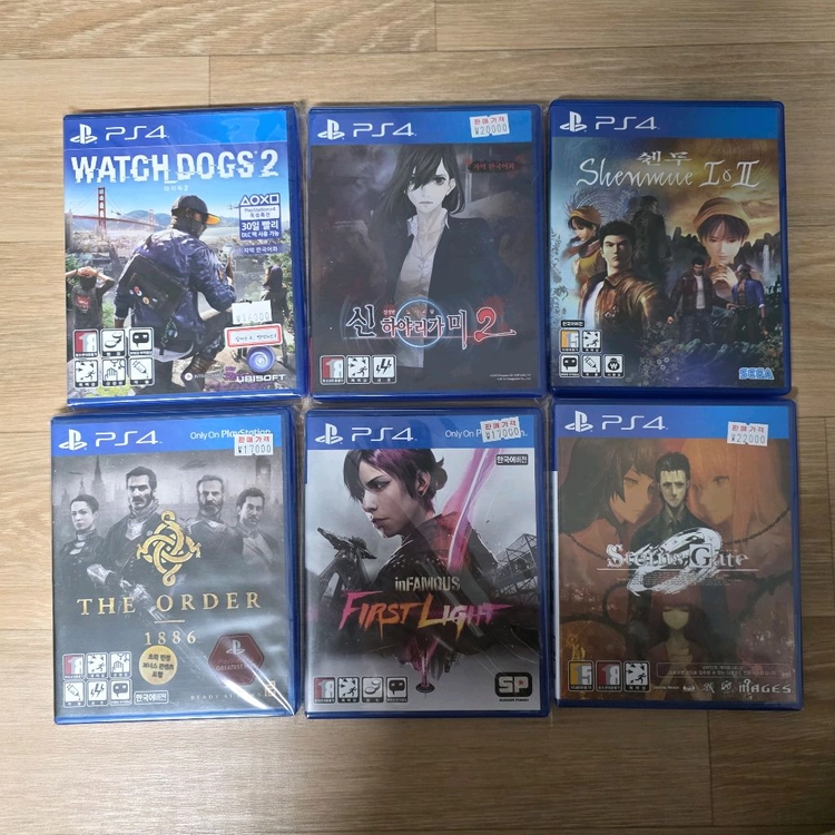 PS4 와치독2 신하야리가미2 쉔무1,2 디오더 1886 인퍼머스 퍼스트 라이트 슈타인즈 게이트 제로 - 안심되는 중고거래