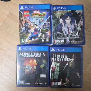 PS4 레고마블 슈퍼히어로즈2 카오스차일드 마인크래프트 셜록홈즈 크라임 퍼니시먼트 이미지