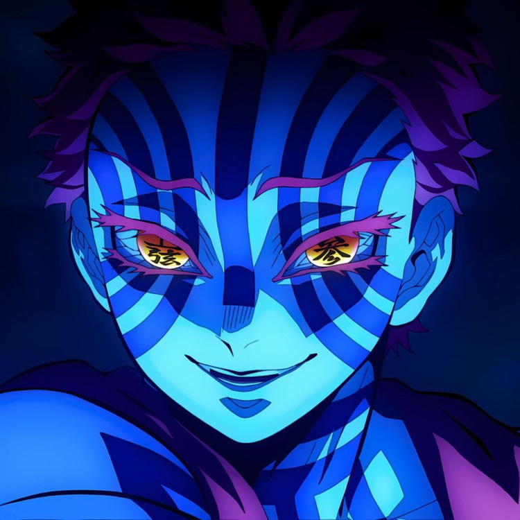 [초월] 전국3점 귀칼 귀멸의칼날 블루 아카자 리페인트 피규어 도색작 도색 작품 전시회 국내유일 라스트원 레진 애니 이미지