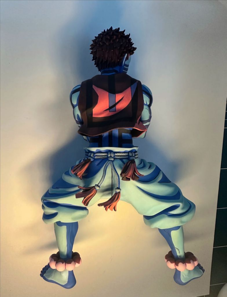 [초월] 전국3점 귀칼 귀멸의칼날 블루 아카자 리페인트 피규어 도색작 도색 작품 전시회 국내유일 라스트원 레진 애니 이미지