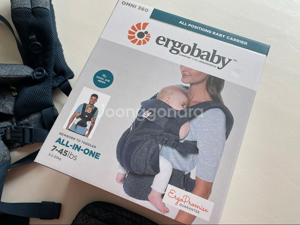 에르고 옴니360 쿨에어 아기띠 (수유커버, 아기띠워머)--1