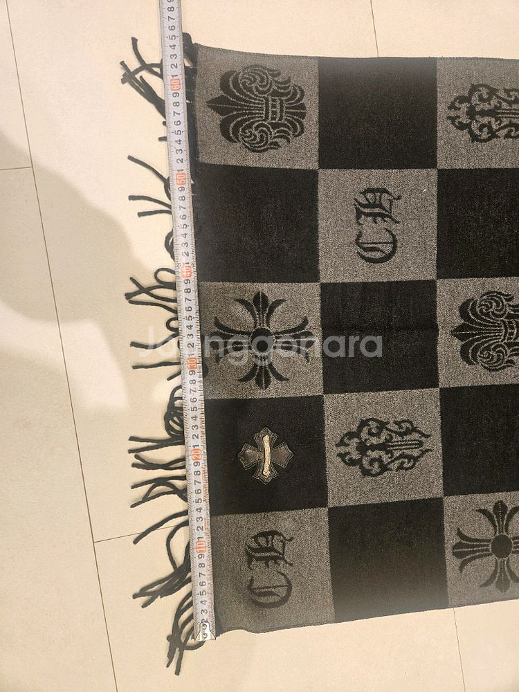 크롬하츠 925실버 캐시미어 머플러 숄--4