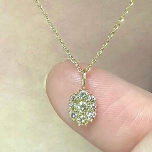 14k 꼬냑다이아 목걸이 펜던트