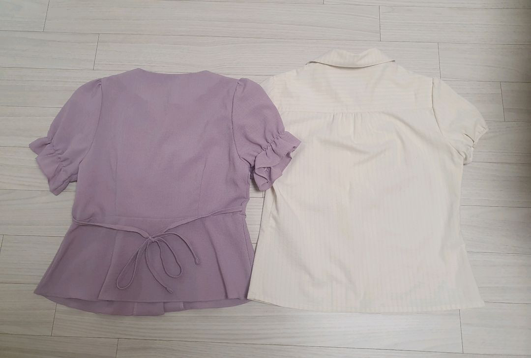 여름 블라우스 2벌 세트 일괄--1