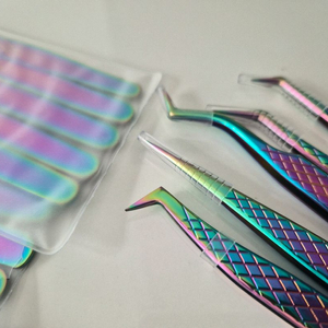 무지개 색상의 전문가용정밀 핀셋 5개 한셋트(새상품)