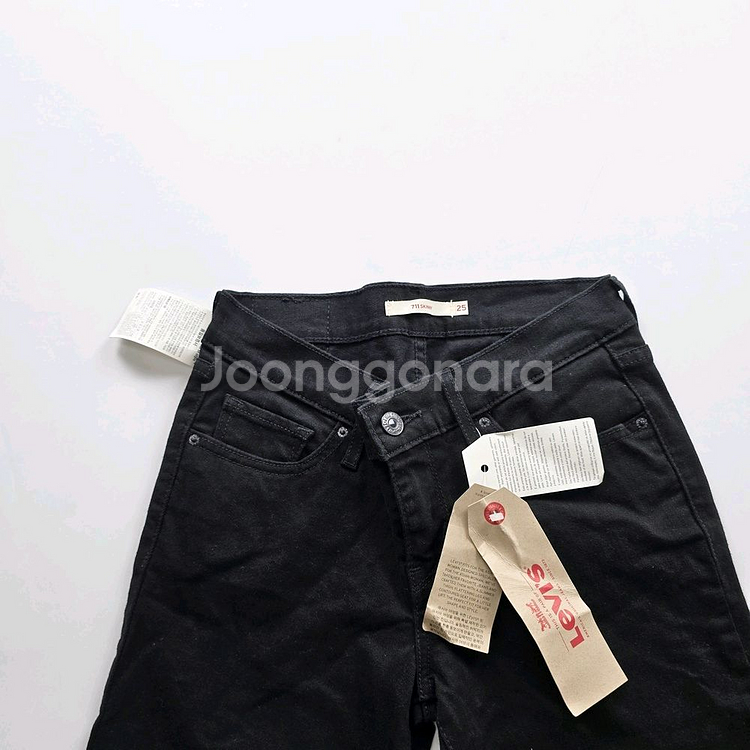 리바이스 청바지 흑청 스판 데님 사이즈25 R3913--1