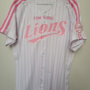 <새상품>14년 삼성라이온즈 핑크줄지유니폼 110이승엽
