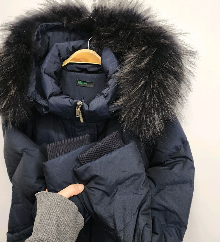 베네통 여성 구스 롱패딩 (90사이즈) 이미지