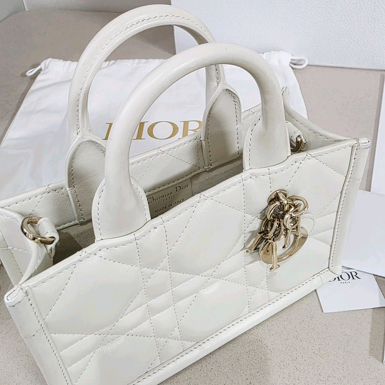 디올 북토트 미니 카나쥬 레더 라떼 이미지