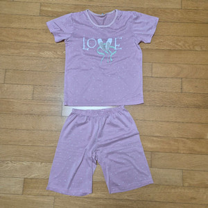 여아 반팔티+반바지 파자마 세트 80