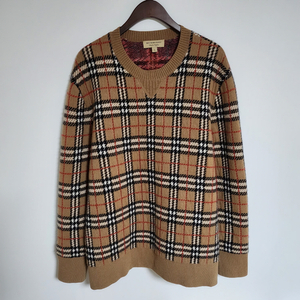 [XL] 버버리 체크 캐시미어 남성 니트 8005117