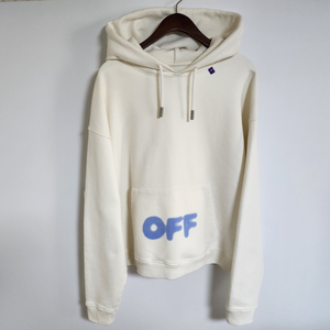 L 오프화이트 스프레이 로고 후드티 OMBB037F18192038 이미지