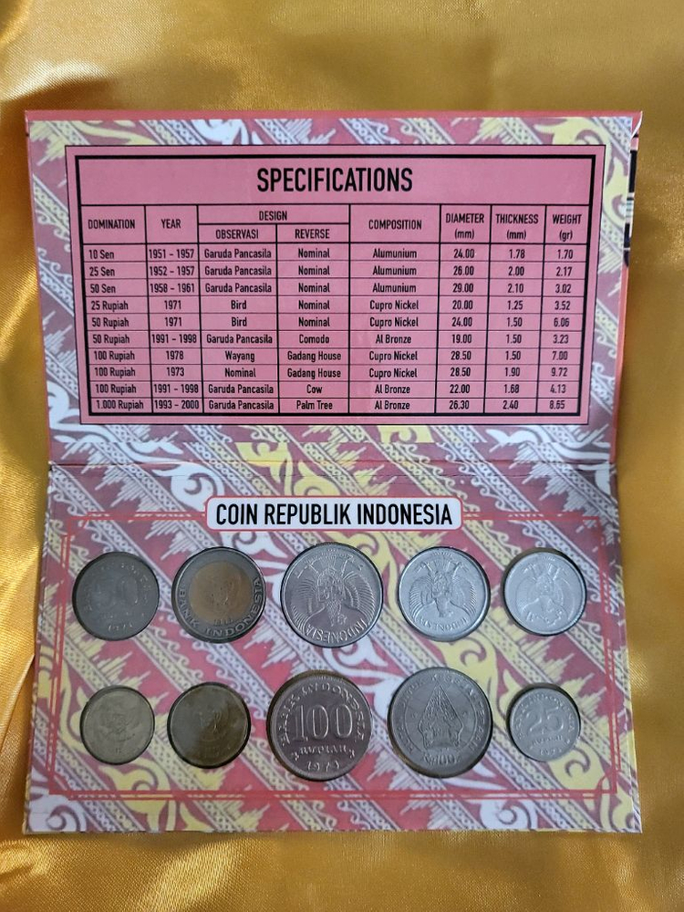 인도네시아 희귀 미사용 동전및 민트세트 이미지