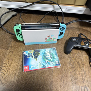 닌텐도 스위치 동물의숲 에디션+프로콘(잴다야숨 포함)