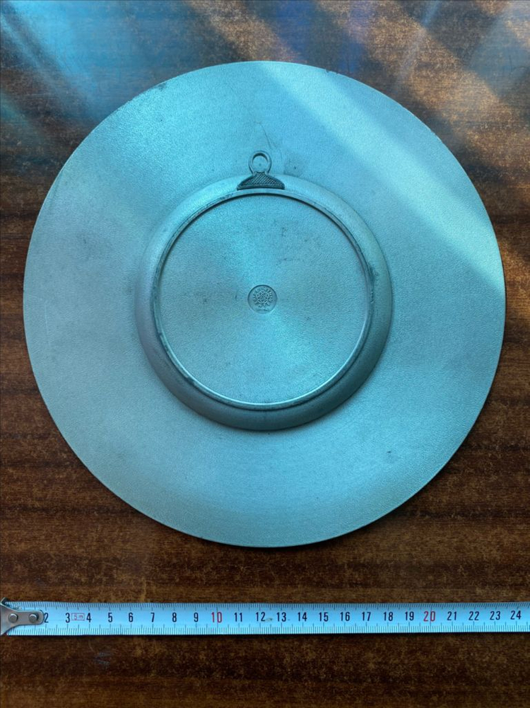 주석 장식접시(벽걸이 가능)--1