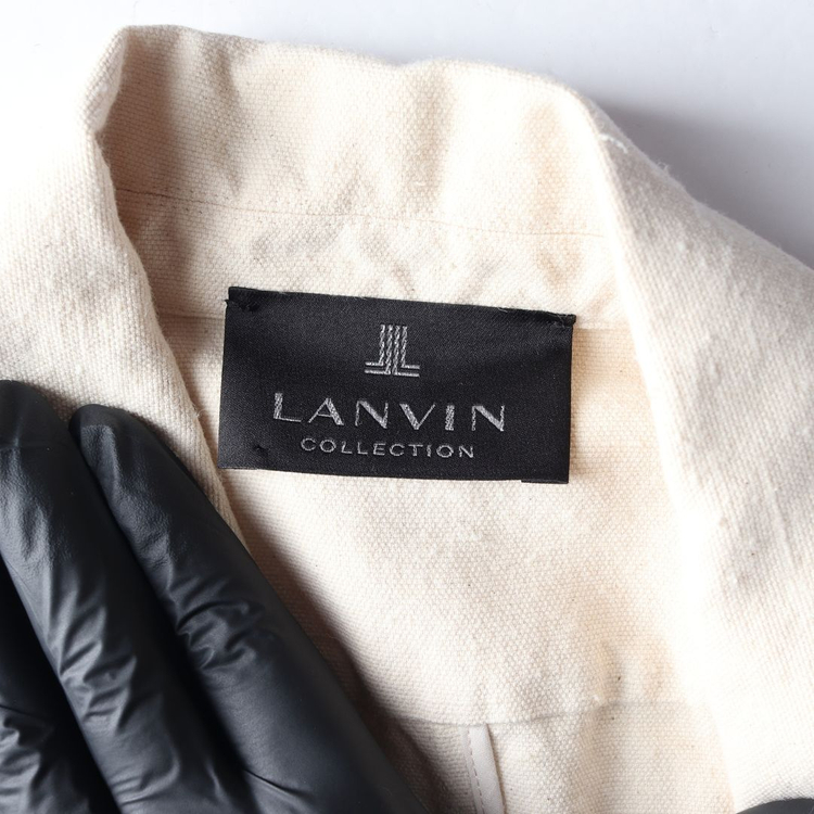 랑방 컬렉션 22SS 린넨 실크 진주 더블 버튼 반팔 블레이저 자켓 재킷 이미지