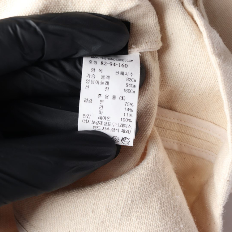 랑방 컬렉션 22SS 린넨 실크 진주 더블 버튼 반팔 블레이저 자켓 재킷 이미지