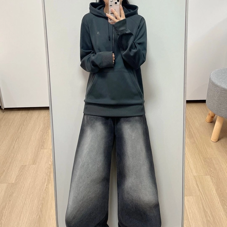 나이키 ACG 반집업 플리스 그레이 후드티 이미지