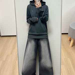 나이키 ACG 반집업 플리스 그레이 후드티 이미지