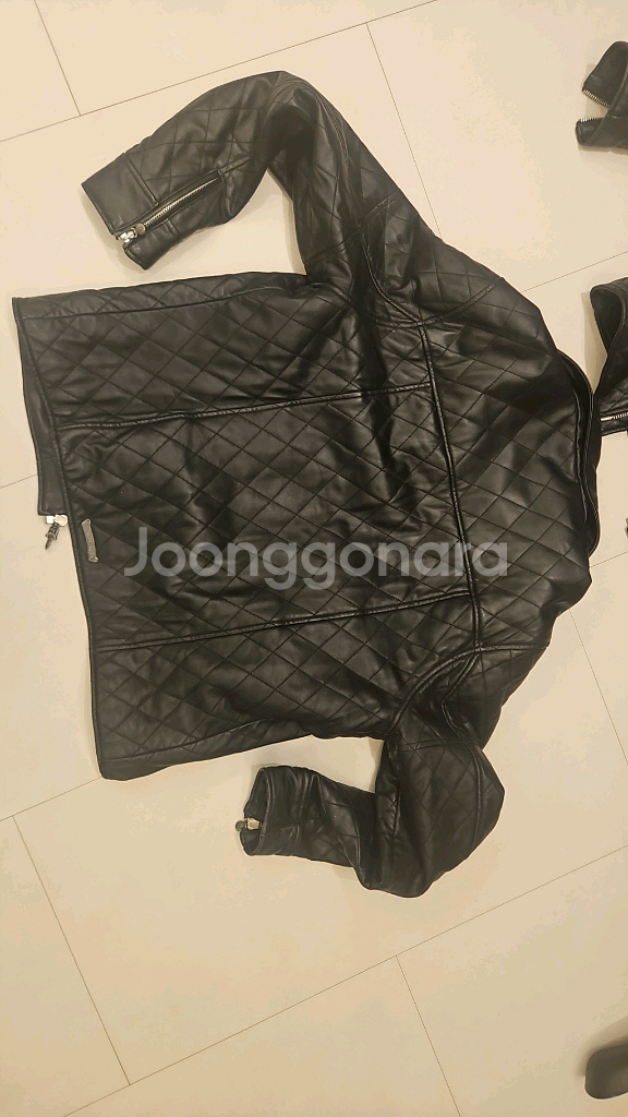 크롬하츠 퀄팅 가죽 레더 자켓 925실버--8