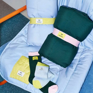 MSGM x 스타벅스 콜라보 담요/양말 세트 (그린/스카이)