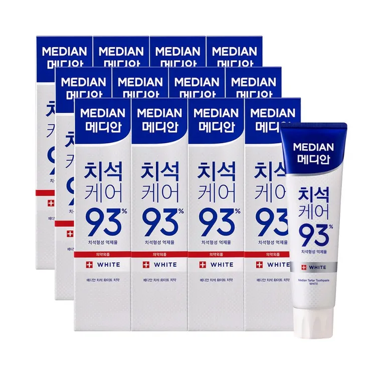 메디안 치석케어 화이트 치약 150g x 12개입 이미지