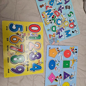 멜리사앤더그 디즈니ver 숫자 도형 알파벳 원목 꼭지퍼즐 이미지