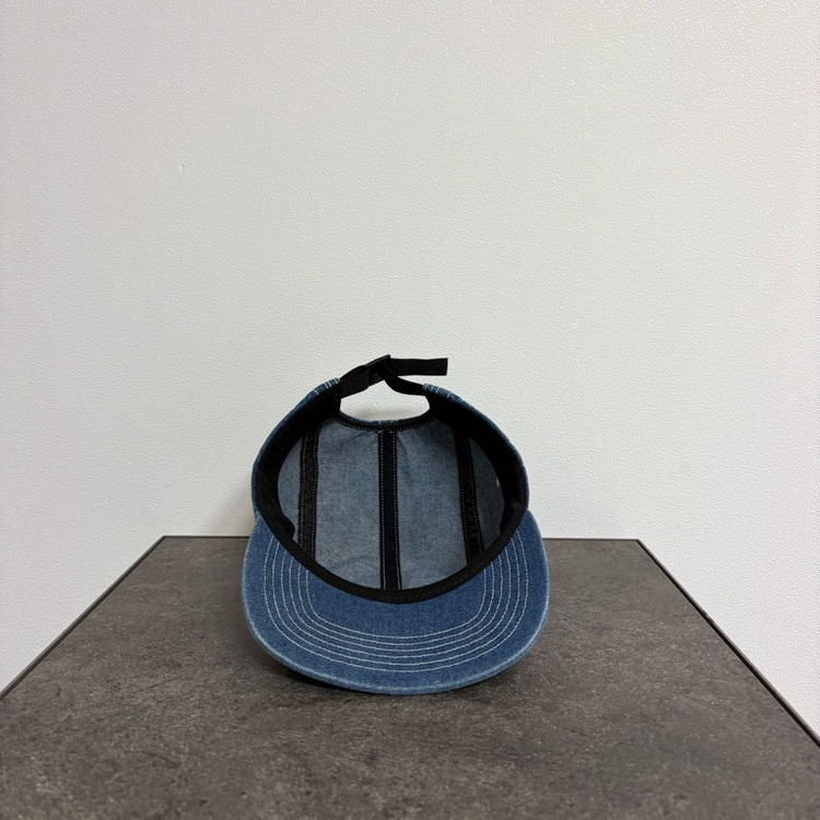 (OS) 슈프림 박스로고 캠프캡 모자 스티치 데님--4